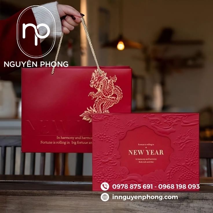 Mẫu túi giấy đựng ô mai nổi bật làm quà tết 